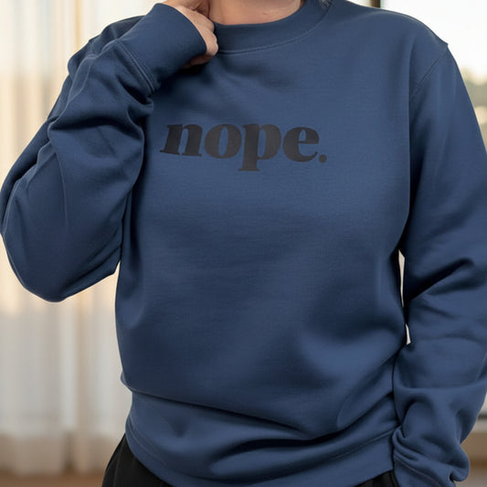 this is mabel nope teal unisex sweatshirt