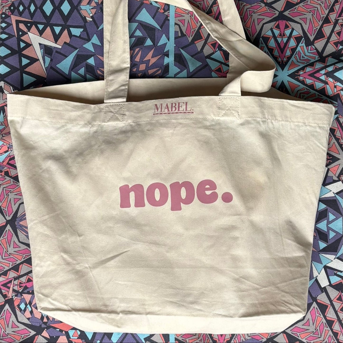 Oversized Organic Cotton Tote Bag - This is Mabel