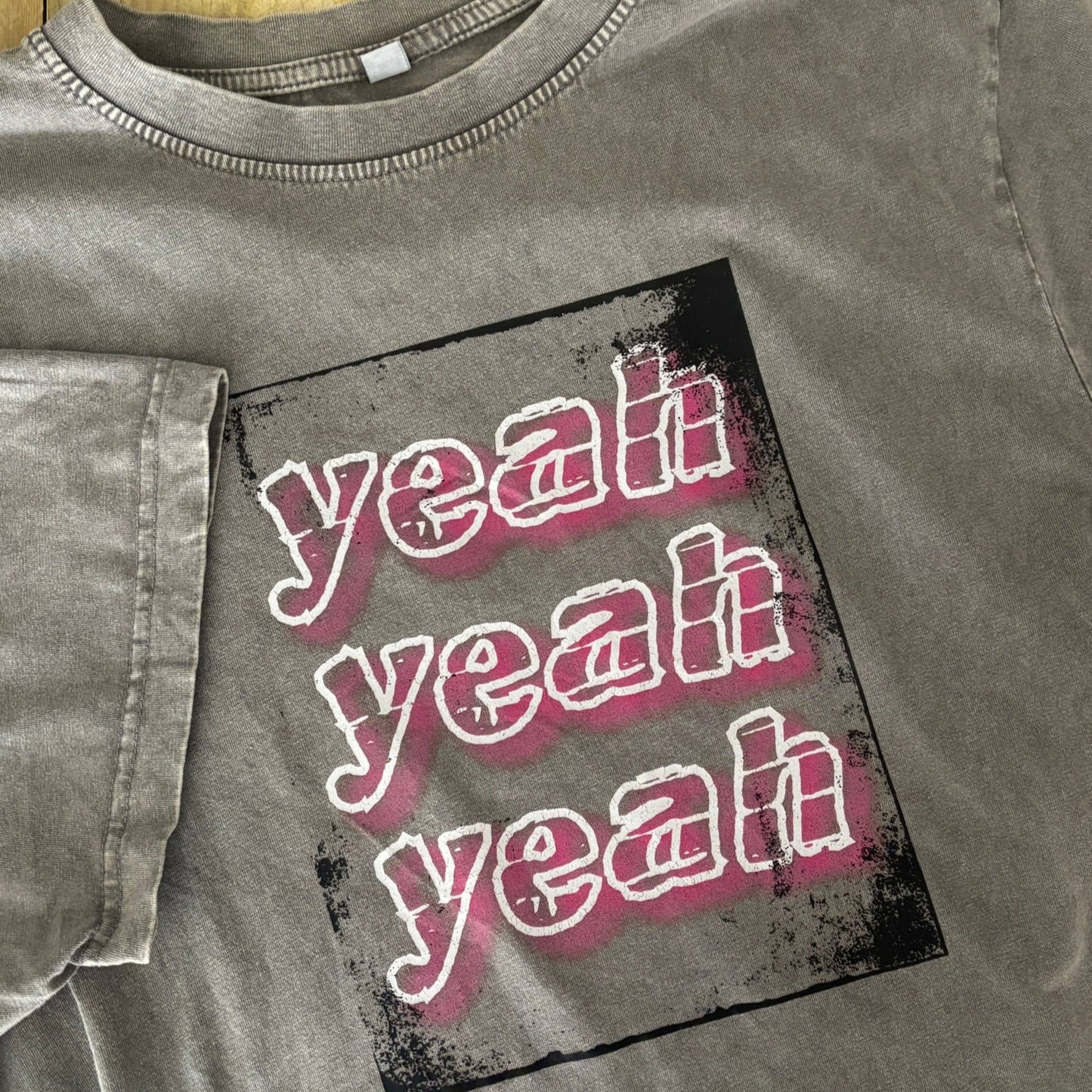 Acid Washed Yeah Yeah Yeah Unisex T-Shirt: Bold Print - This is Mabel
