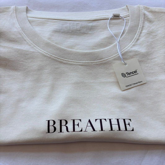 BREATHE Cream lightweight Statement T-Shirt