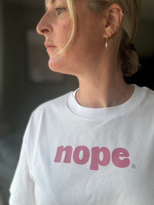 Boxy, Bold NOPE statement T-Shirt
