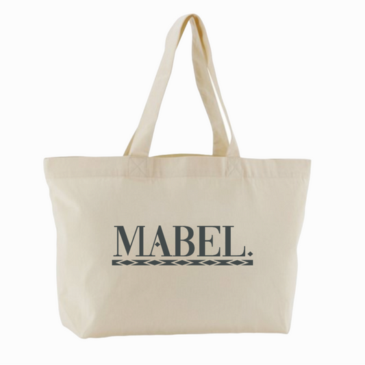 Oversized Organic Cotton Tote Bag - This is Mabel