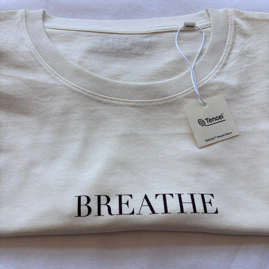 BREATHE Cream lightweight Statement T-Shirt - This is Mabel
