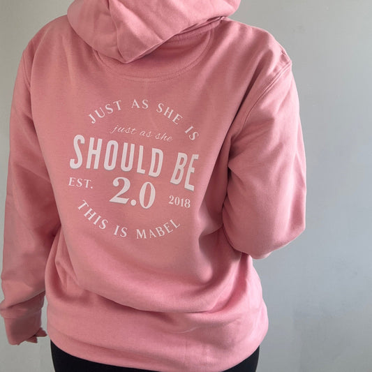 Just as she is Coral Pink Unisex Hoodie - Premium Mindful Comfort - This is Mabel