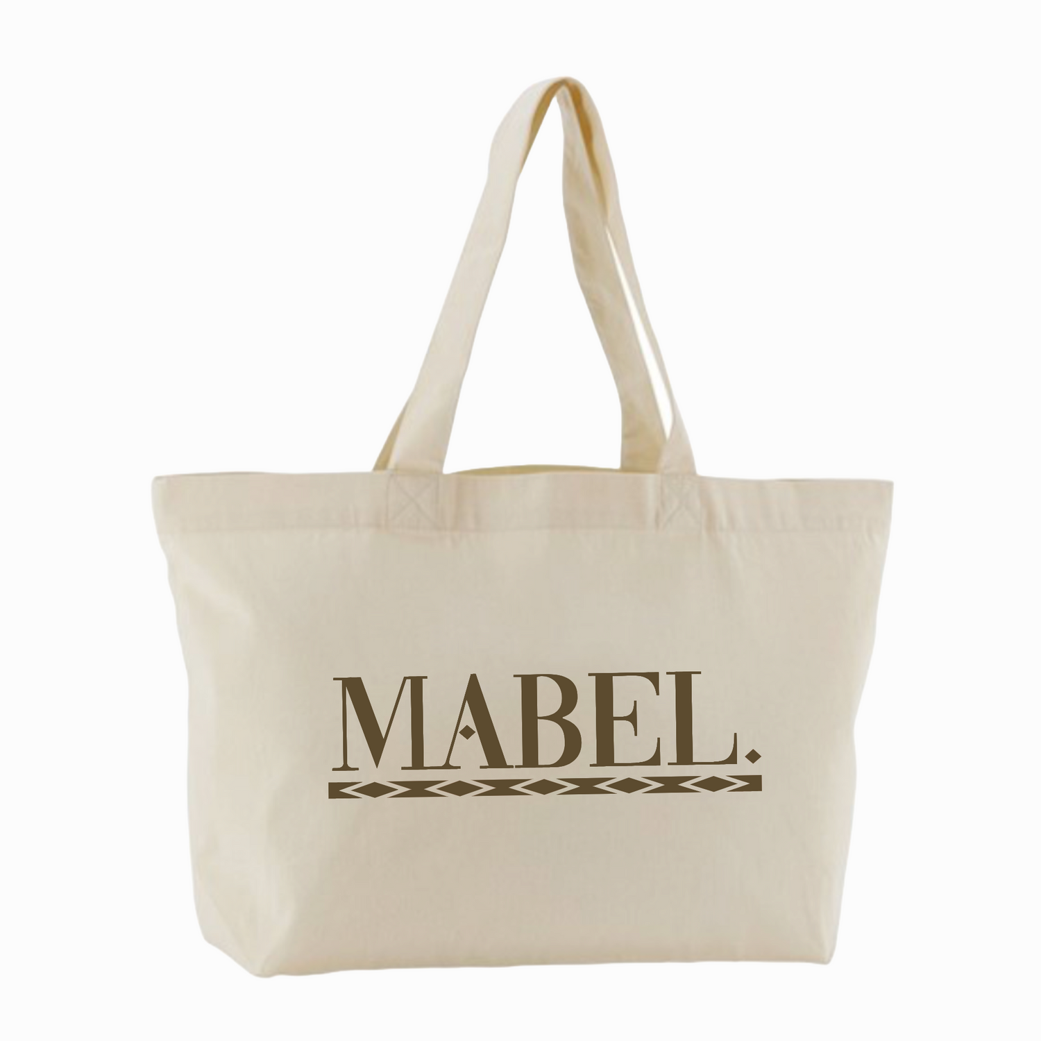 Oversized tote bag with mabel logo
