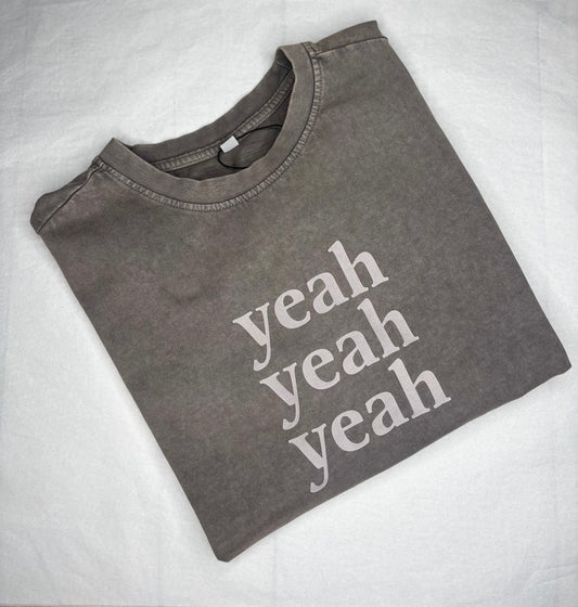 Yeah Yeah Yeah Oversized Acid Wash t-shirt