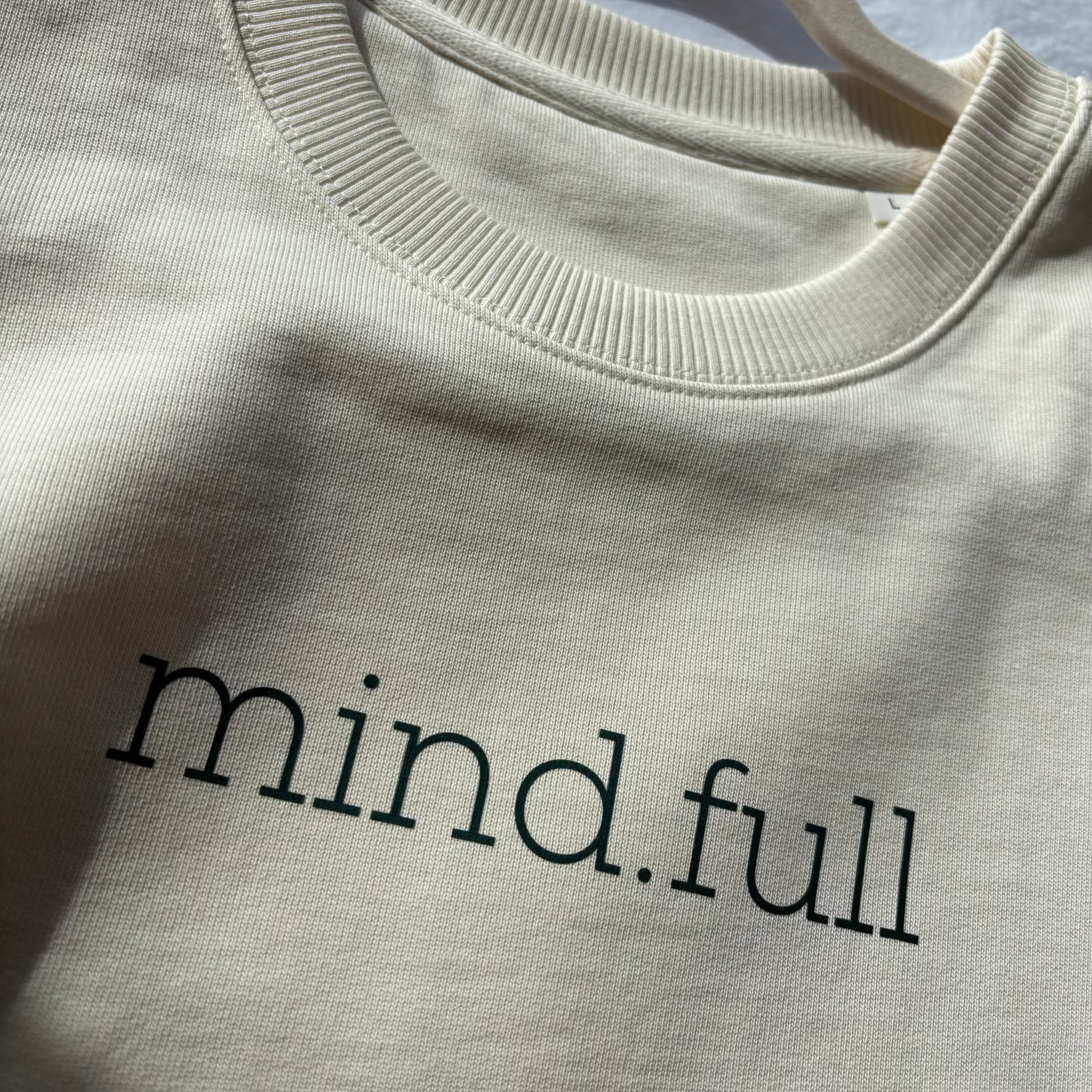 Cream with Dark Green MIND.FULL Oversized Sweatshirt DISCONTINUED - This is Mabel