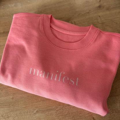 Manifest Pink Oversized Sweater - This is Mabel