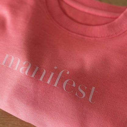 Manifest Pink Oversized Sweater - This is Mabel