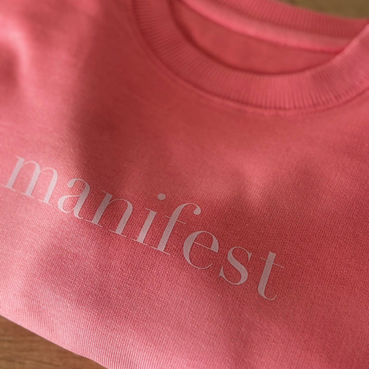 Manifest Pink Oversized Sweater - This is Mabel