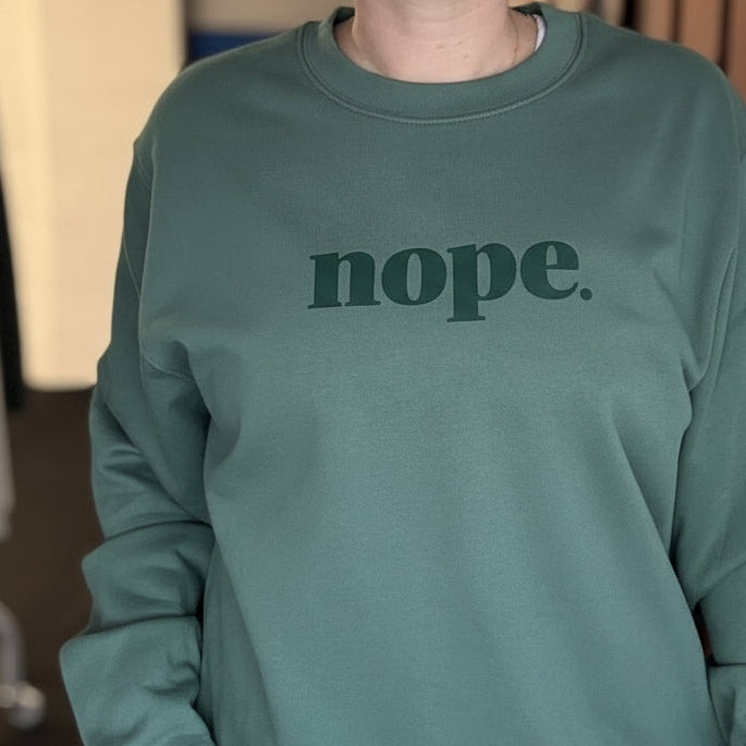 NOPE Unisex Sweater - Bestselling Mindful Comfort Statement - This is Mabel