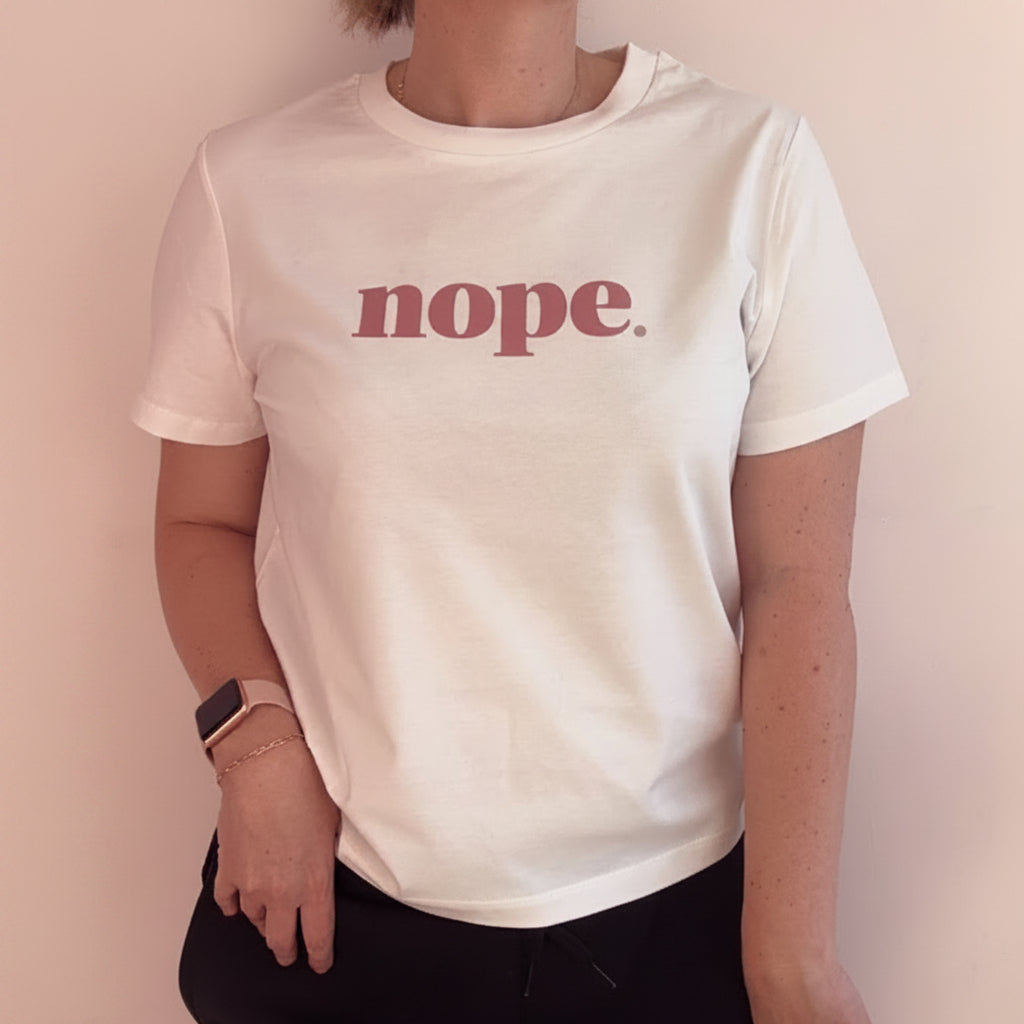 NOPE Slim Fit Organic Cotton Statement T-Shirt