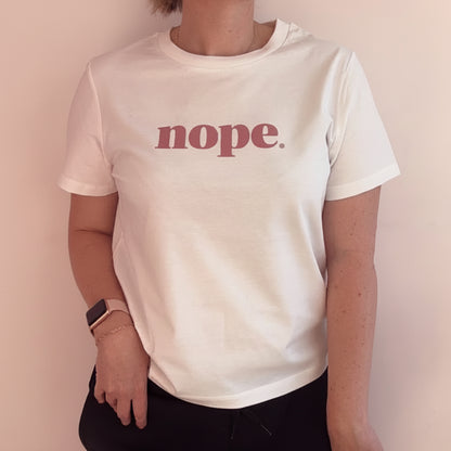 NOPE Slim Fit Organic Cotton Statement T-Shirt