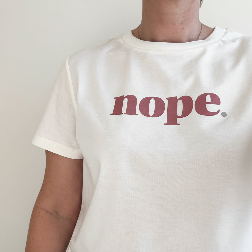 NOPE Slim Fit Organic Cotton Statement T-Shirt