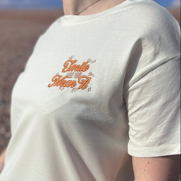 Boxy Smile Like You Mean it Statement T-Shirt Summer Edition - This is Mabel