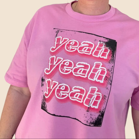 Pink Boxy Yeah Yeah YeahStatement T-Shirt