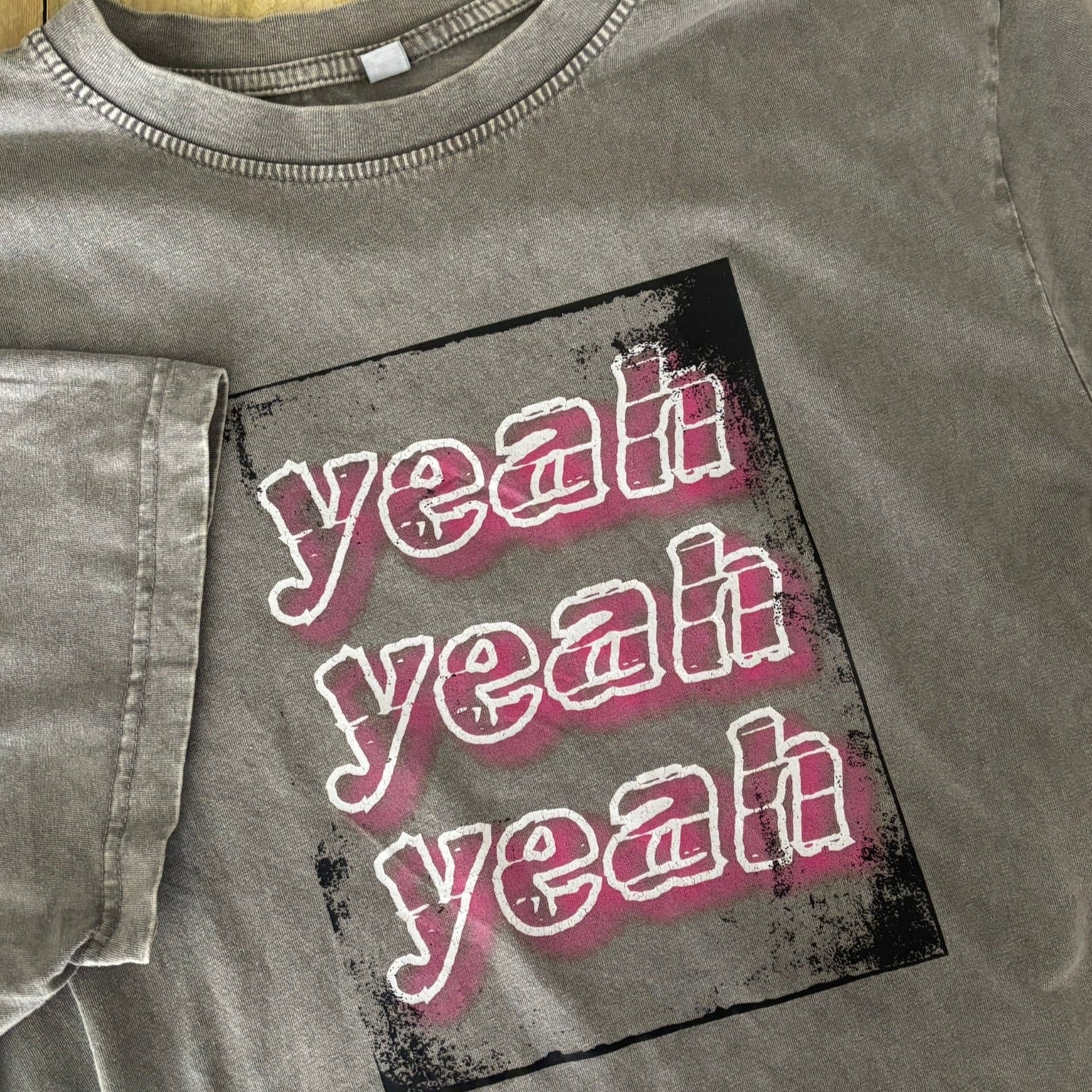 Acid Washed Yeah Yeah Yeah Unisex T-Shirt: Bold Print - This is Mabel