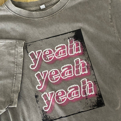 Acid Washed Yeah Yeah Yeah Unisex T-Shirt: Bold Print - This is Mabel