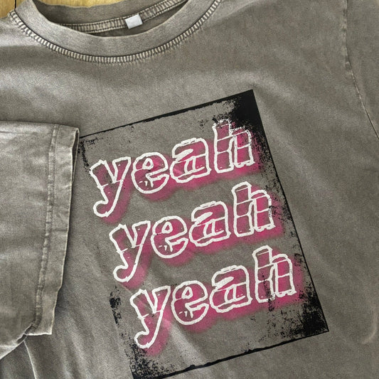 Acid Washed Yeah Yeah Yeah Unisex T-Shirt: Bold Print - This is Mabel