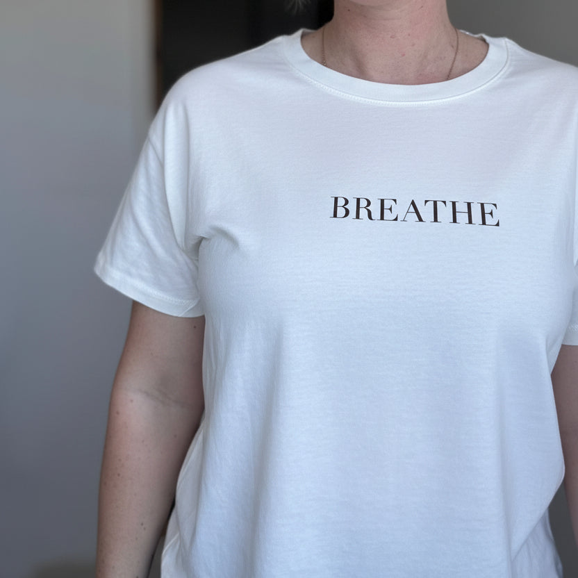 BREATHE Cream lightweight Statement T-Shirt