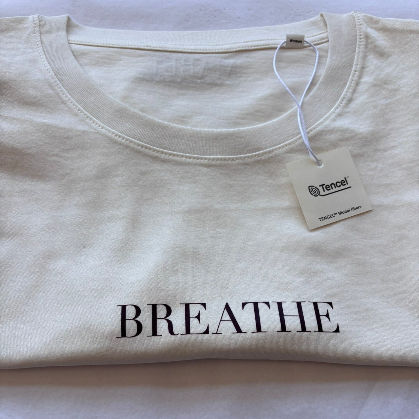BREATHE Cream lightweight Statement T-Shirt