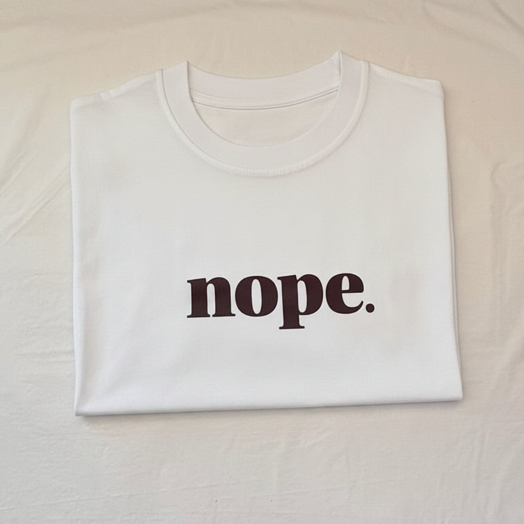 NOPE Slim Fit Organic Cotton Statement T-Shirt