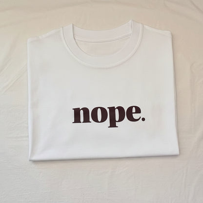 NOPE Slim Fit Organic Cotton Statement T-Shirt