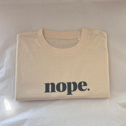 LIMITED EDITION NOPE Organic Cotton Boxy T-Shirt Natural Cotton