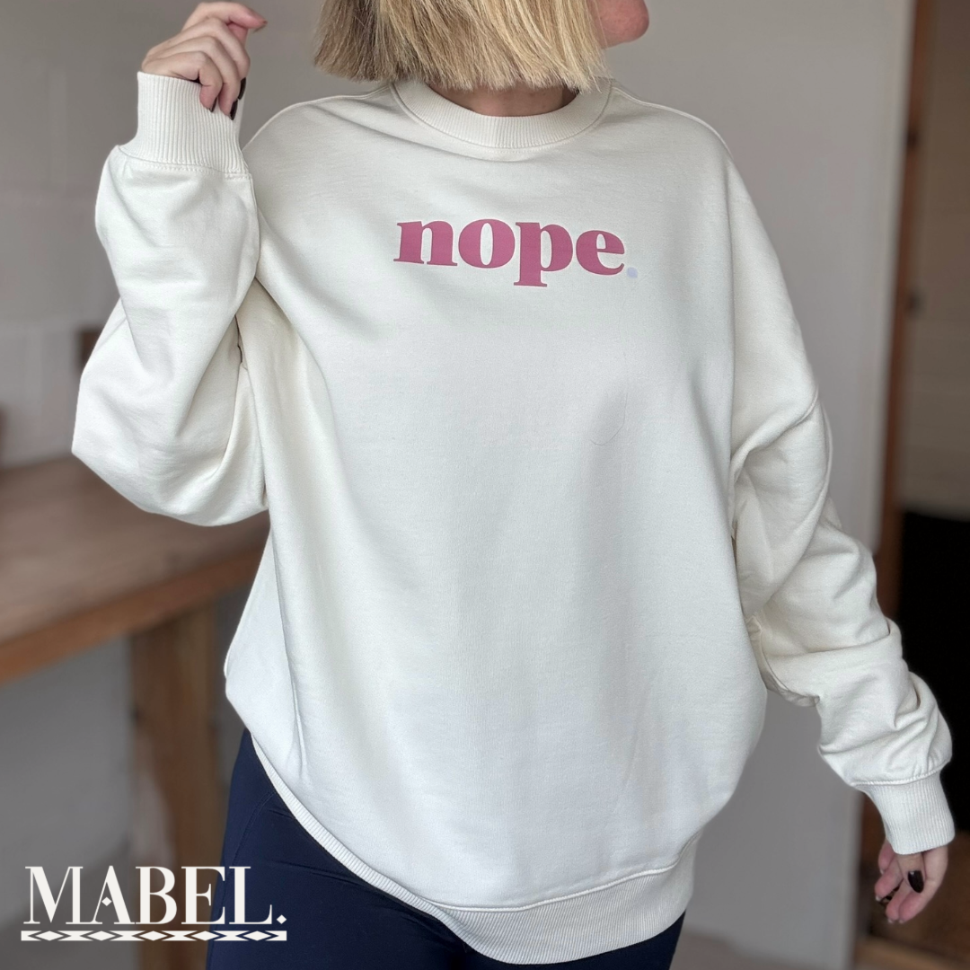 NOPE Oversized Sweater - This is Mabel