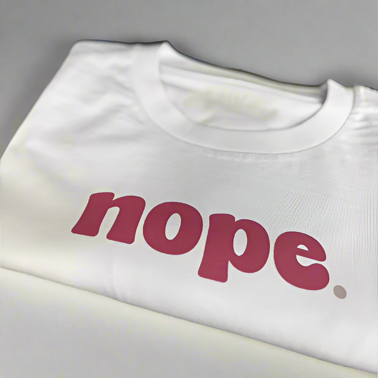 Boxy, Bold NOPE T-Shirt