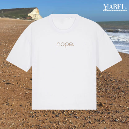 Boxy, Bold NOPE statement T-Shirt - This is Mabel