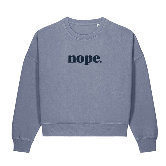 NOPE Relaxed Fit Vintage Wash Sweatshirt