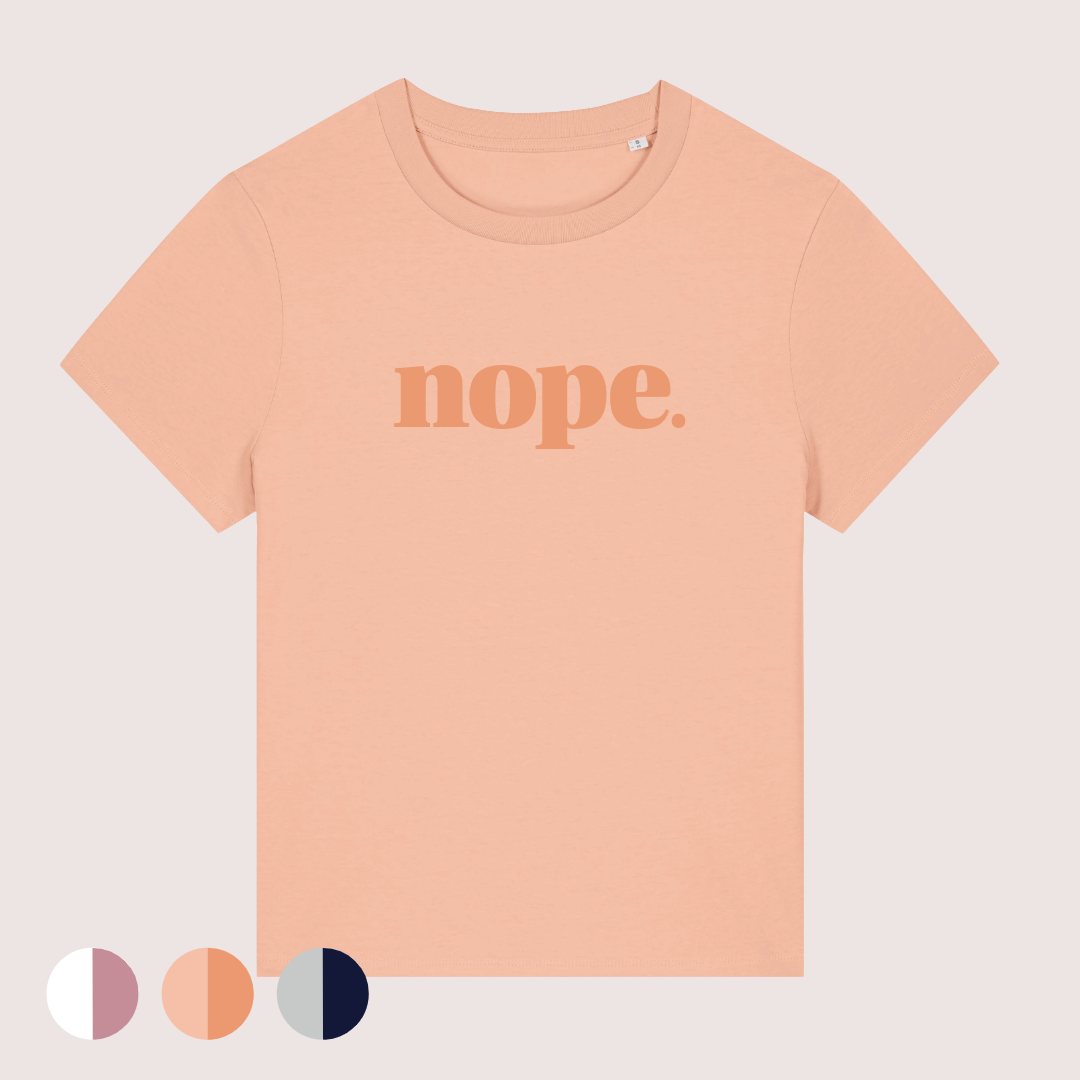 NOPE Slim Fit Statement T-Shirt - This is Mabel