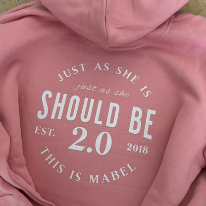 Just as she is Coral Pink Unisex Hoodie - Premium Mindful Comfort - This is Mabel