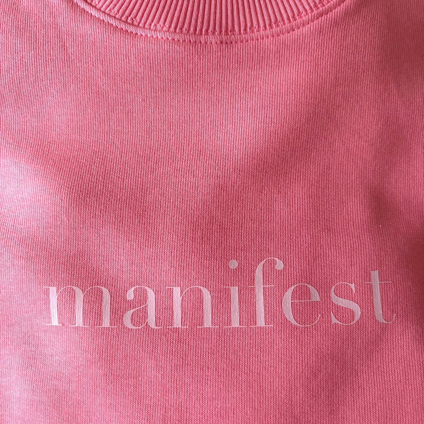 Manifest Pink Oversized Sweater - This is Mabel