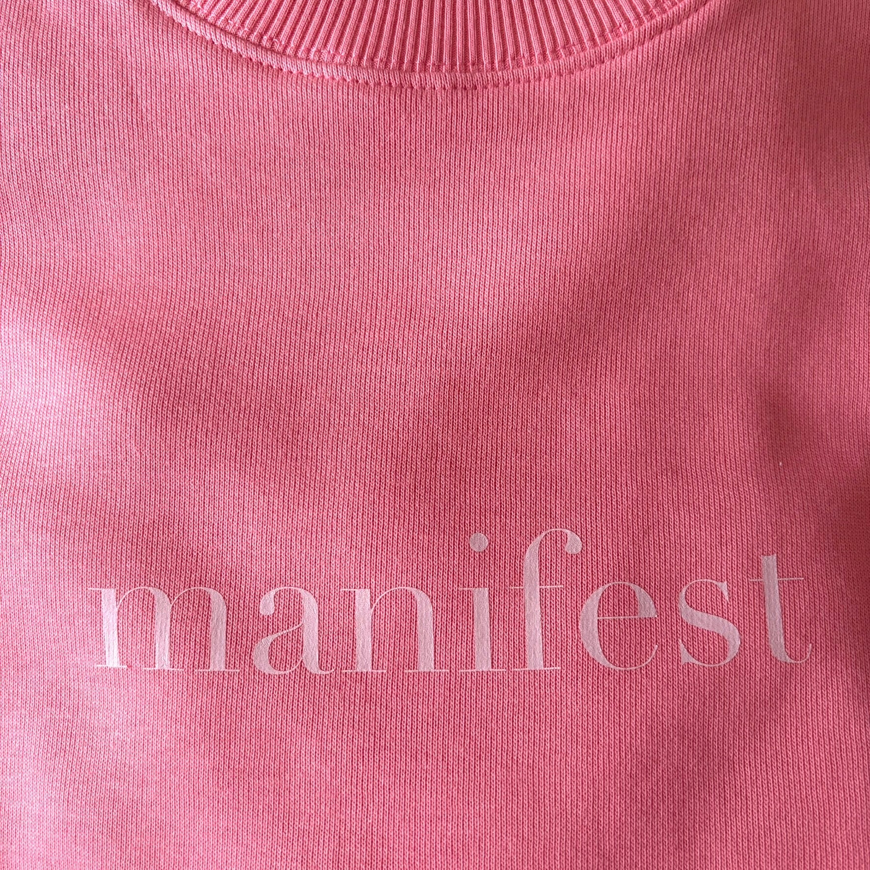 Manifest Pink Oversized Sweater - This is Mabel