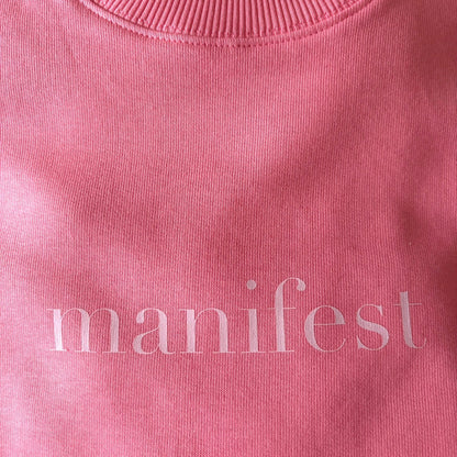 Manifest Pink Oversized Sweater - This is Mabel