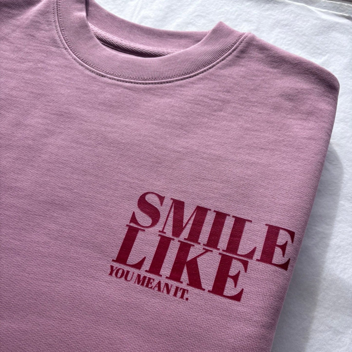 Smile Like You Mean It Unisex Sweater - This is Mabel