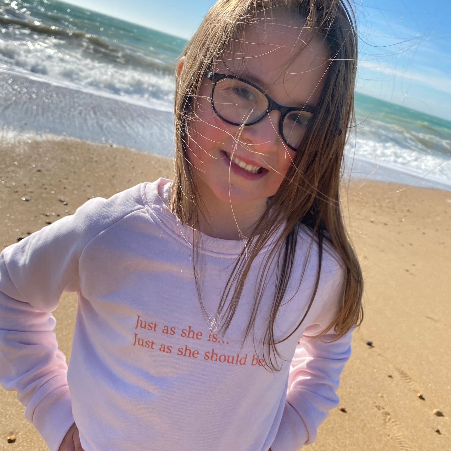 Girls Sweater: Just as she is... Just as she should be. - Mabel_uk